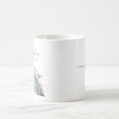 かわいい虹色の本棚と本の先生のモノグラム コーヒーマグカップ (中央)
