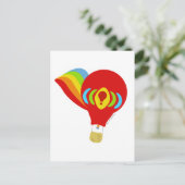 かわいい虹色の気球 ポストカード (スタンド正面)