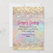 かわいい虹色の金ゴールドグリッタークリスマス新年 (正面)