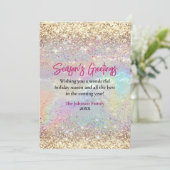 かわいい虹色の金ゴールドグリッタークリスマス新年 (スタンド正面)