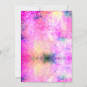 かわいい虹色の銀のフェイクグリッター 招待状 (裏面)