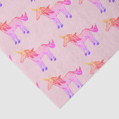 かわいい虹色ユニコーンピンク柄子供用 薄葉紙 (詳細)