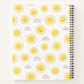 かわいい虹、サンシャインとハートパステル ノートブック (裏面)