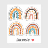 かわいい虹 シール (シート)