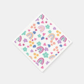 かわいい虹 スタンダードカクテルナプキン (角)