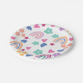 かわいい虹 ペーパープレート (アングル)
