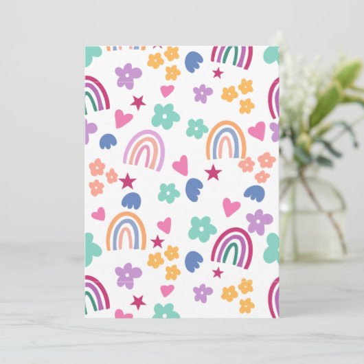 かわいい虹 招待状 (スタンド正面)