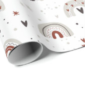 かわいい虹、星、ハートラッピング紙 ラッピングペーパー (ロールコーナー)