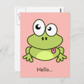 かわいい蛙の漫画おもしろいの子ども ポストカード (正面/裏面)