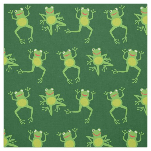 かわいい蛙の漫画の子どもたち ファブリック (見本)