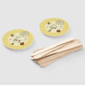 かわいい蜂と甘い蜂蜜の赤ちゃんシャワー性別リビール ハンドファン (組立なし)