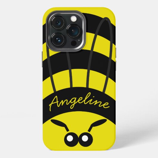 かわいい蜂のカスタマイズ iPhoneケース (裏面)