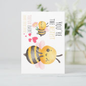 かわいい蜂のテーマの先生への感謝カード - ユーモア サンキューカード (スタンド正面)