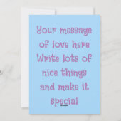 かわいい蜂のバレンタイン漫画 シーズンカード (裏面)