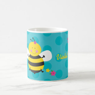 かわいい蜂のパーソナライズなマグ コーヒーマグカップ