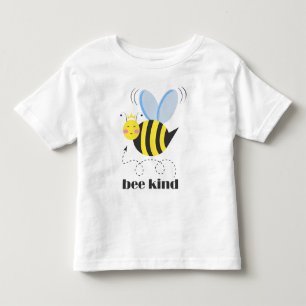 かわいい蜂のプリンセス 冠とスローガン Bee Kind トドラーTシャツ