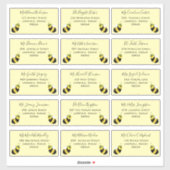 かわいい蜂の個別出荷アドレス赤ちゃんシャワー シール (シート)