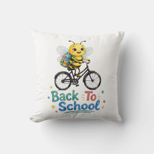 かわいい蜂の学校用品 クッション (正面)