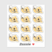 かわいい蜂の巣とはちみつのカタツムリステッカー シール (シート)