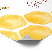 かわいい蜂の巣歓迎ベビーシャワー ポスター (角)