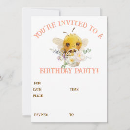 かわいい蜂の招待状 招待状