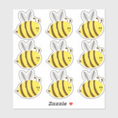 かわいい蜂の漫画スタイル数々のパック シール (シート)