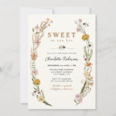 かわいい蜂の花のベイビーシャワー招待状 招待状 (正面)