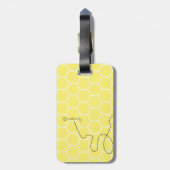 かわいい蜂の荷物のラベル ラゲッジタグ (裏面縦)