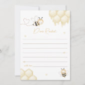 かわいい蜂の蜂蜜 ファーストビーデイ タイムカプセル カード (正面)