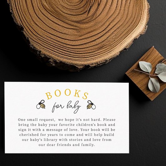 かわいい蜂の赤ちゃんシャワーブック 赤ちゃんの本の封筒カード エンクロージャーカード