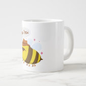 かわいい蜂の面白いデザイン ジャンボコーヒーマグカップ (正面右)