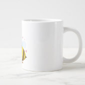 かわいい蜂の面白いデザイン ジャンボコーヒーマグカップ (右)