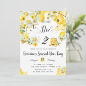 かわいい蜂は何歳でも甘い誕生日フローラ  招待状 (スタンド正面)