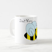 かわいい蜂は幸せな蜂を心配しません コーヒーマグカップ (正面左)