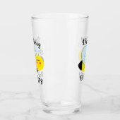 かわいい蜂は幸せな蜂を心配しません タンブラーグラス (左)