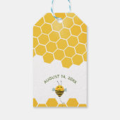 かわいい蜂をテーマにした感謝のパーティーファバー ギフトタグ (裏面)