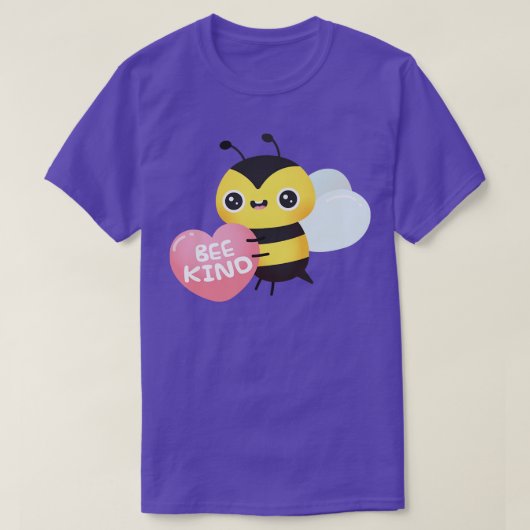 かわいい蜂ハグハートビー親切なパン Tシャツ (デザイン正面)