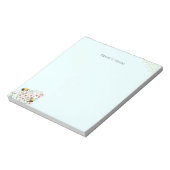 かわいい蜂ハニカムグラデーショパーソナライズされたン名 ノートパッド (回転)