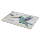 かわいい蜂ハミングバード漫画イラストレーション カッティングボード (角)