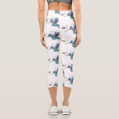 かわいい蜂ハミングバード漫画イラストレーション カプリレギンス (裏面)