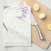 かわいい蜂ハミングバード漫画イラストレーション キッチンタオル (四つ折り)