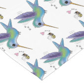 かわいい蜂ハミングバード漫画イラストレーション ショートテーブルランナー (コーナー)