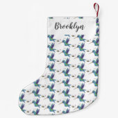 かわいい蜂ハミングバード漫画イラストレーション スモールクリスマスストッキング (裏面)