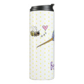 かわいい蜂ハミングバード漫画イラストレーション タンブラー (回転左)