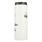 かわいい蜂ハミングバード漫画イラストレーション タンブラー (裏面)