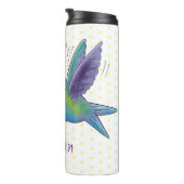 かわいい蜂ハミングバード漫画イラストレーション タンブラー (回転右)