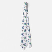 かわいい蜂ハミングバード漫画イラストレーション ネクタイ (正面)