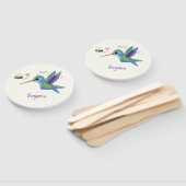 かわいい蜂ハミングバード漫画イラストレーション ハンドファン (組立なし)