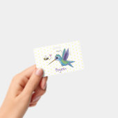 かわいい蜂ハミングバード漫画イラストレーション バッジ (手持ち)