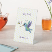 かわいい蜂ハミングバード漫画イラストレーション 台座サイン (インサイチュ)